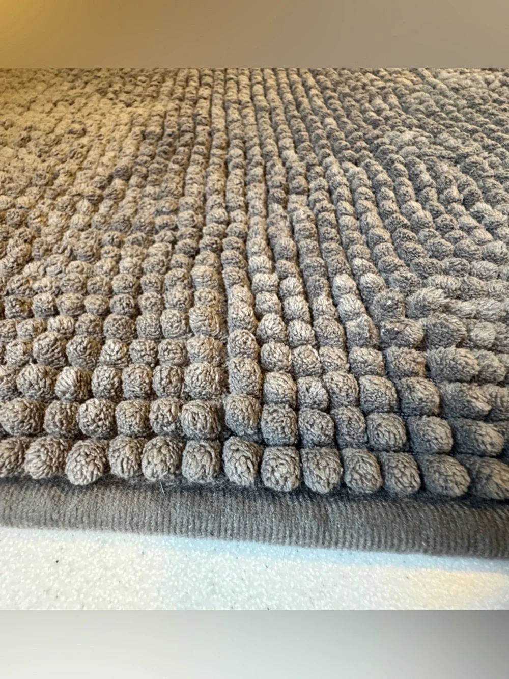 IKEA- Plush Textured Gray Bath Mat
